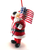 Vintage Style Patriotic Santa Christmas Ornament