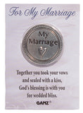 Zinc Inspirational Prayer Token On Backer Card -For My Marriage