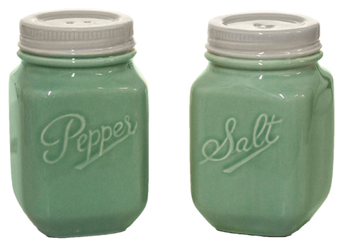 Mason Canning Jar Style Salt & Pepper Shaker Set