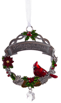 Attractive Zinc Christmas Cardinal Ornaments By Ganz- Magic of Christmas