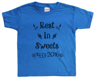 Unisex-Big Kids 4-20 Gene Wilder Tribute "Rest In Sweets" Youth T-Shirt