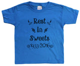 Unisex-Big Kids 4-20 Gene Wilder Tribute "Rest In Sweets" Youth T-Shirt