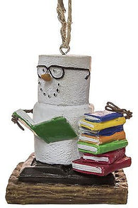 S'Mores Book Lovers Book Nerd Christmas/ Everyday Ornament