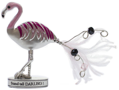 Zinc Flamingle Flamingo Inspirational Standing Figurine - Stand Tall Darling