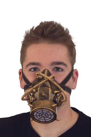 Costume Accessory - Steampunk Style Gas Mask w/ Elastic Band