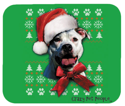 Dog Lovers Pitbull Ugly Sweater Christmas Design Mouse Pad