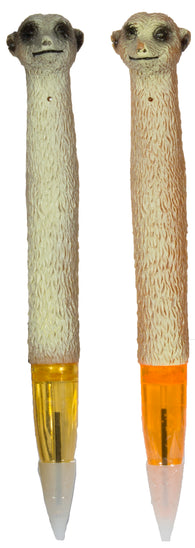 Party Favors- Funny Bendable Bouncy Meerkat Pens (Set of 2, Black Ink)