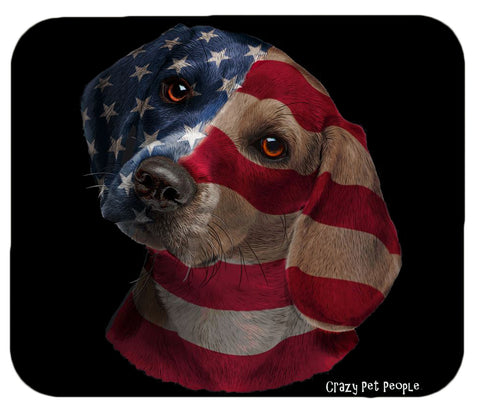 Dog Lovers Patriotic Beagle High Quality Mouse Pad