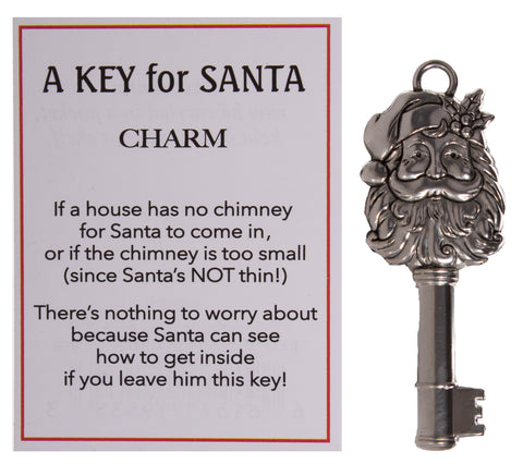 A Key For Santa Zinc Magical Zinc Charm With Story Card
