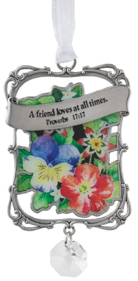 Seeds of Faith Zinc Ornament - A friends loves at all times (Prov 17:17)