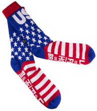 Men's Land Of The Free Home Of The Brave USA Flag Socks (Sizes 9-15)