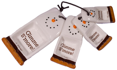 S'mores Earthenware Measuring Spoons - Set Of 4 - "Gimmie S'More!"