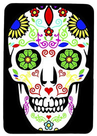 Single Toggle Metal Light Switch Cover with Sugar Skull Design