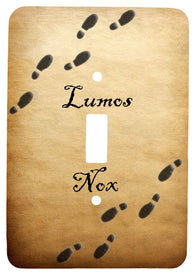 Single Toggle Metal Light Switch Cover with Lumos Nox Footprint Design