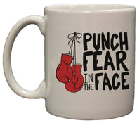 Punch Fear In The Face w/ Red Gloves 11 Ounce Ceramic Coffee Mug