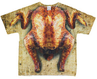 Forum Novelties Men's Turkey Day Roasted Turkey Sublimated T-Shirt (Large)