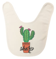 Lookin' Sharp Funny Cactus Ultra Soft Baby Bib Made in USA