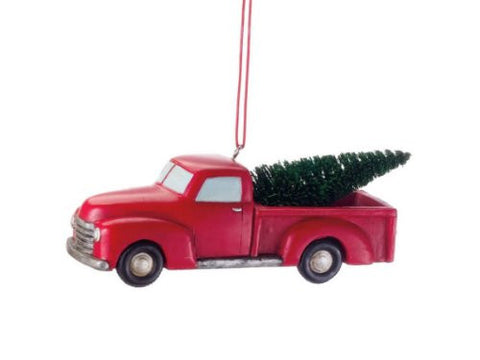 Midwest CBK 4 Inch Pickup Truck With Christmas Tree Ornament
