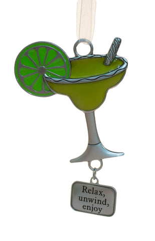 Fun In The Sun Zinc Ornament -Margarita Relax, unwind, enjoy