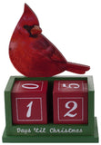 Countdown to Christmas One Month Perpetual Desktop Calendar With Cardinal