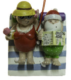 2.5 Inch Mr. and Mrs. Claus at the Beach Christmas Ornament