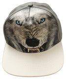 Wolf Sublimation Premium Snap Back Baseball Cap Hat, One Size