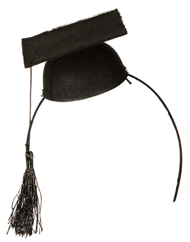Costume Accessory- Felt Graduation Cap Headband Headpiece w/ tassels