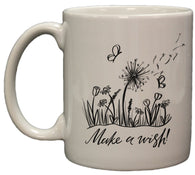 Make A Wish w/ Dandelion 11 Ounce Ceramic Coffee Mug Microwave/ DW Safe