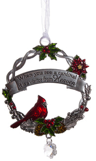 Attractive Zinc Christmas Cardinal Ornaments By Ganz- Heaven