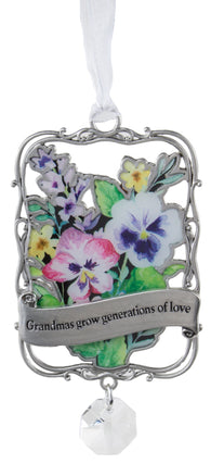 Seeds of Faith Zinc Ornament - Grandmas grow generations of love