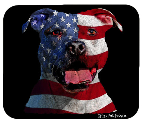 Dog Lovers Patriotic Pitbull High Quality Mouse Pad