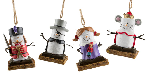 S'mores Nutcracker  Ornaments - Set of 4 Characters