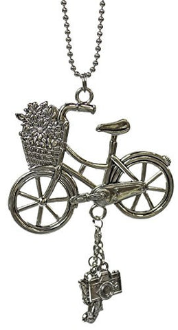 Ganz Car Charm Bicycle and Basket with Dangles