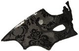 Costume Accessory - Ornate Black Bat Mask w/ Sequins  & Elastic Band