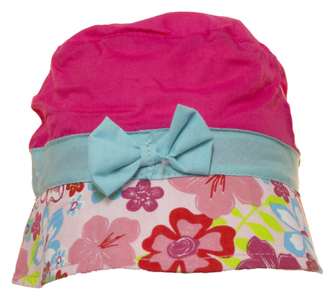 Little Girls Toddler Tot Sized Bucket Hat With Floral Print