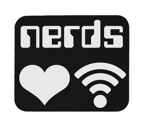Nerds Love Wifi Funny Mouse Pad
