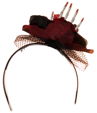 Halloween Costume Accessory Skeleton Rose Headband