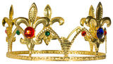 Mardi Gras Costume Accessory - Metal Crown with Fleur De Lis Design