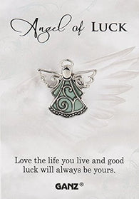 Ganz Good Luck Pin - Lucky Angel "Love The Life You Live And Good Luck Will Be Yours."
