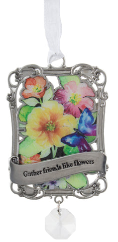 Seeds of Faith Zinc Ornament - Gather friends like flowers