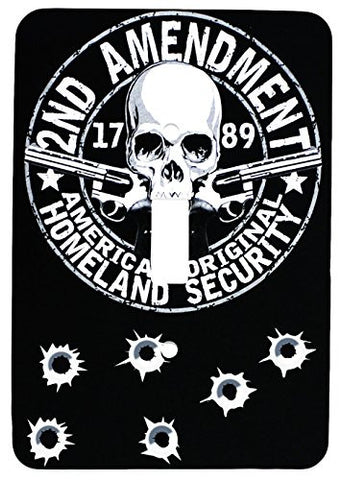 2nd Amendment Homeland Security Single Toggle Metal Metal Light Switch Cover