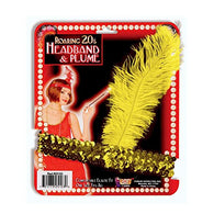 Forum Novelties Gold Flapper Headband with Feather