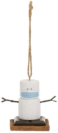 S'Mores with Face Mask Decorative Hanging Ornament