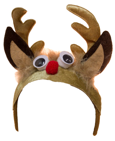 Funny Reindeer Headband with Googly Eyes