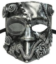 Steampunk Silver Jester Plaster Mask (75998)