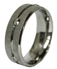 Men's Stainless Steel Band Dress Ring 061
