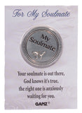Zinc Inspirational Prayer Token On Backer Card -For My Soulmate