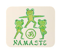Namaste Yoga Frogs Mouse Pad