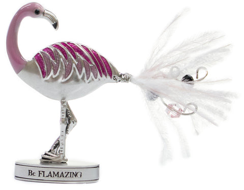 Zinc Flamingle Flamingo Inspirational Standing Figurine - Be Flamazing