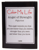 Color My Life Inspirational Zinc Angel Of Strength Figurine w/ Story Card